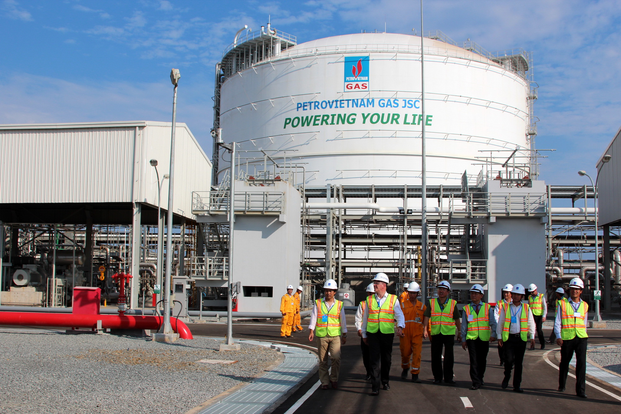 Lãnh đạo PV GAS tham quan kho chứa LPG lạnh Thị Vải.