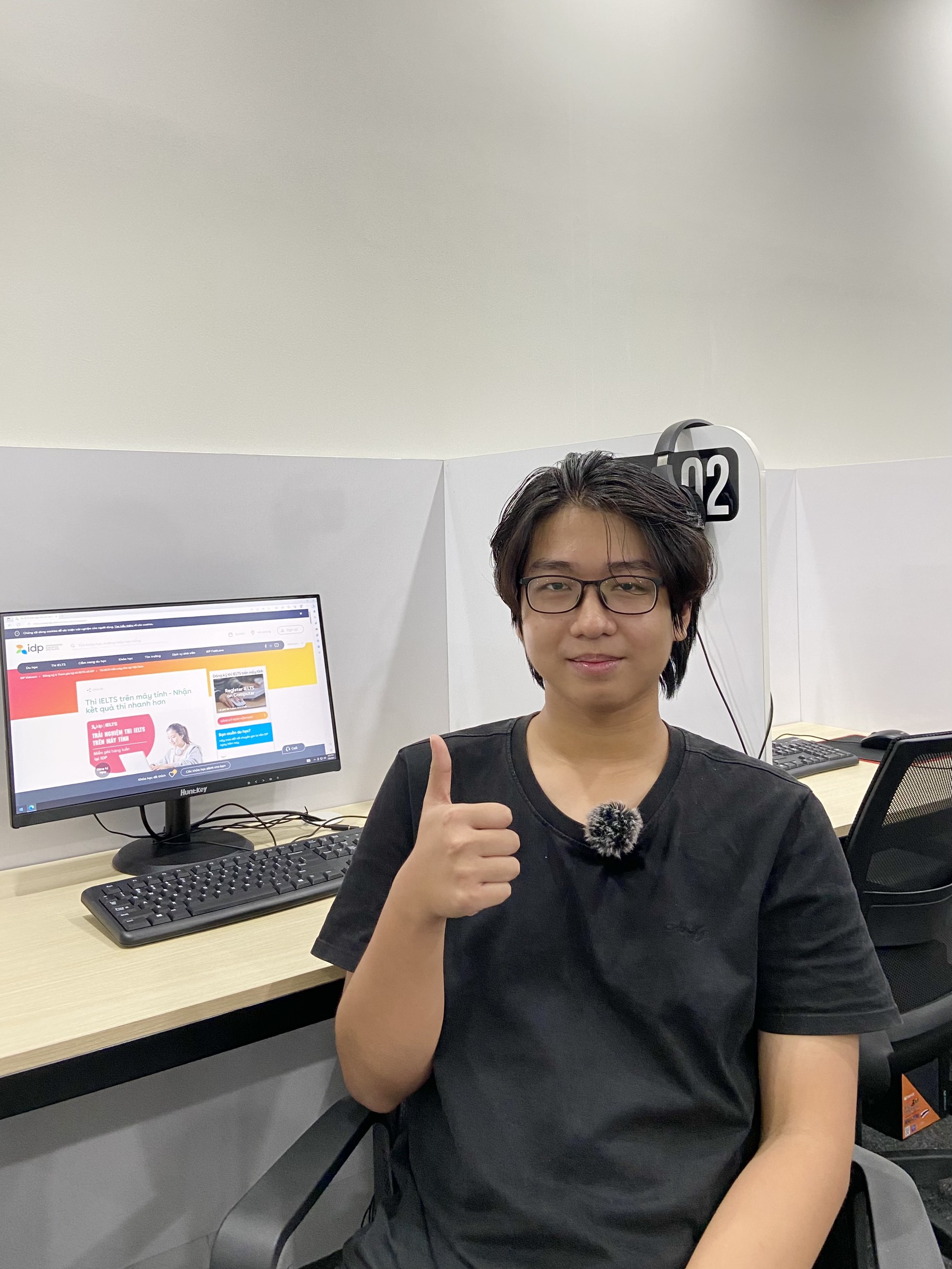 Minh Thuận chia sẻ, việc lựa chọn thi IELTS trên máy tính là một quyết định đúng đắn, giúp quá trình thi của em trở nên dễ dàng hơn.