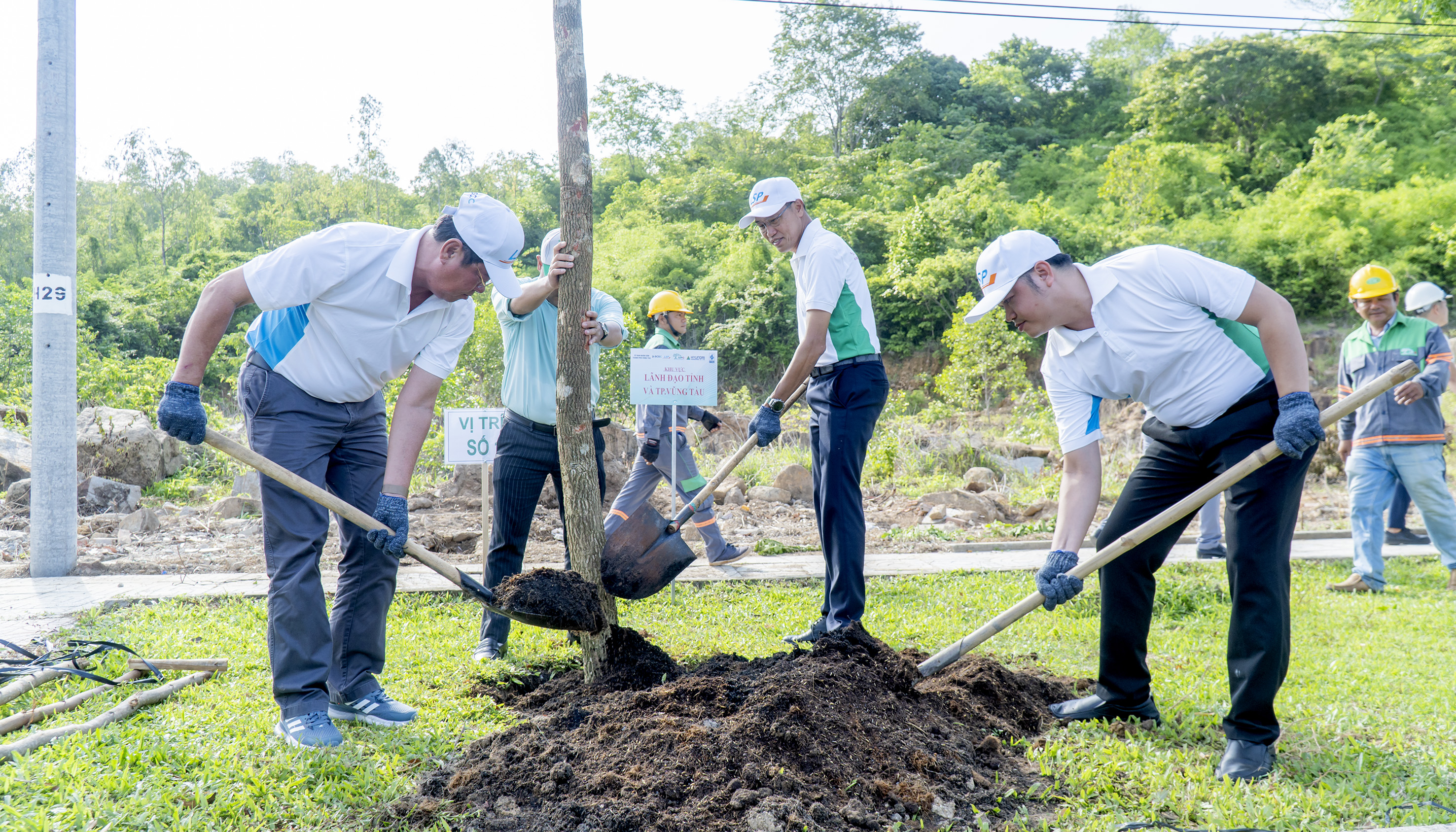 Đại diện LSP tham gia trồng rừng, trồng cây xanh dọc đường vào khu tổ hợp LSP do UBND TP.Vũng Tàu tổ chức ngày 24/6/2023.