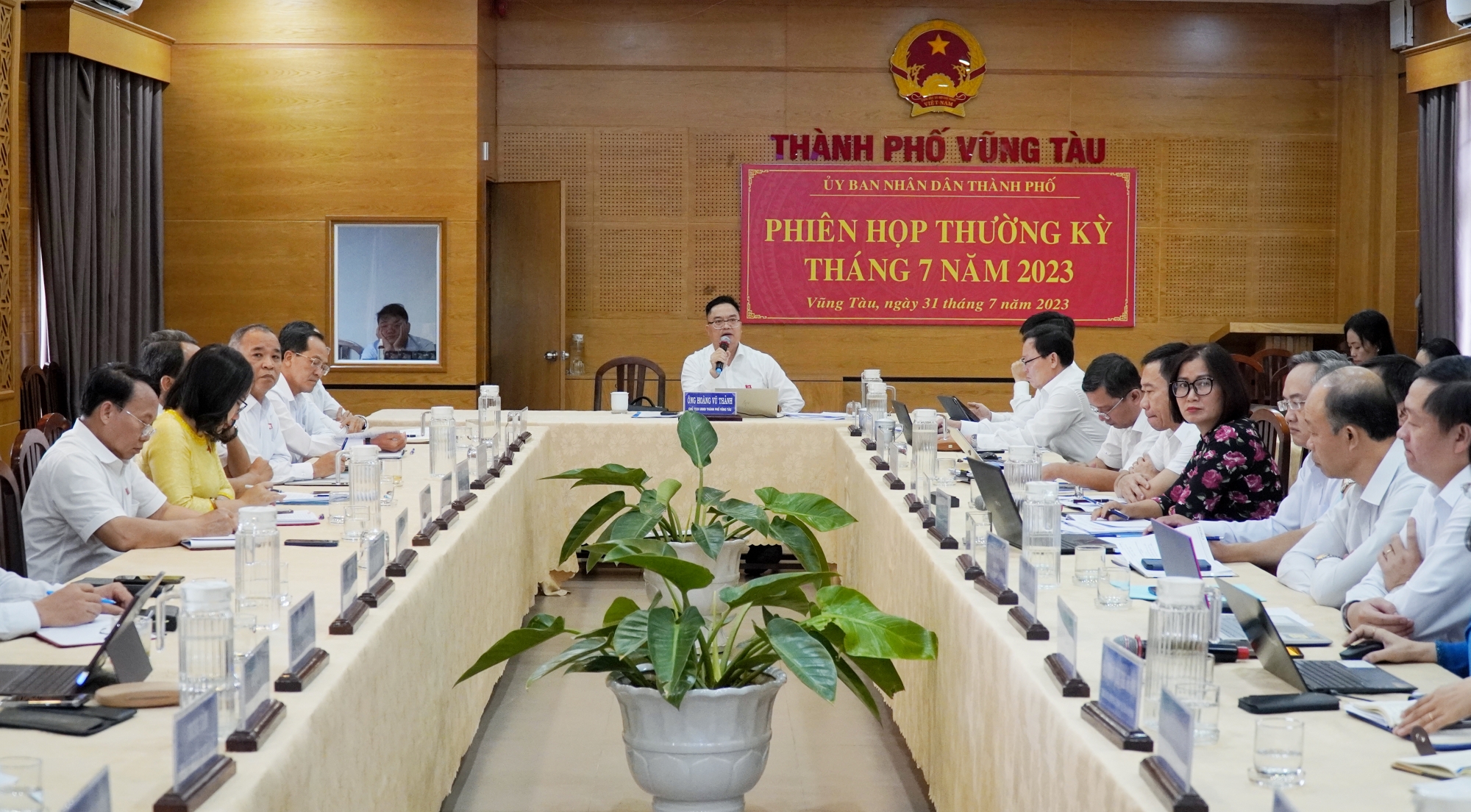 Cuộc họp thường kỳ UBND TP. Vũng Tàu tháng 7 năm 2023.