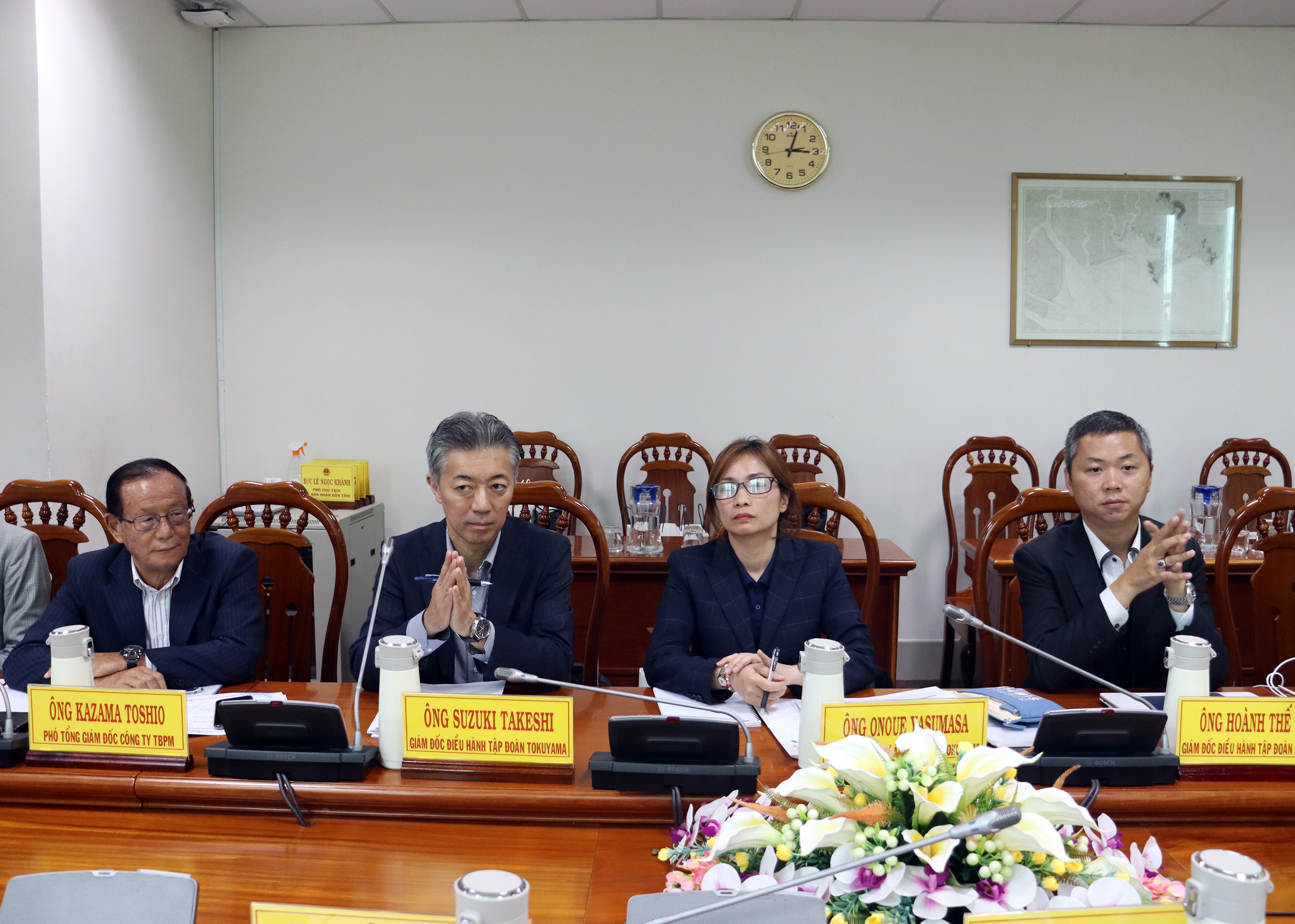 Ban lãnh đạo DN Nhật Bản tại buổi làm việc.