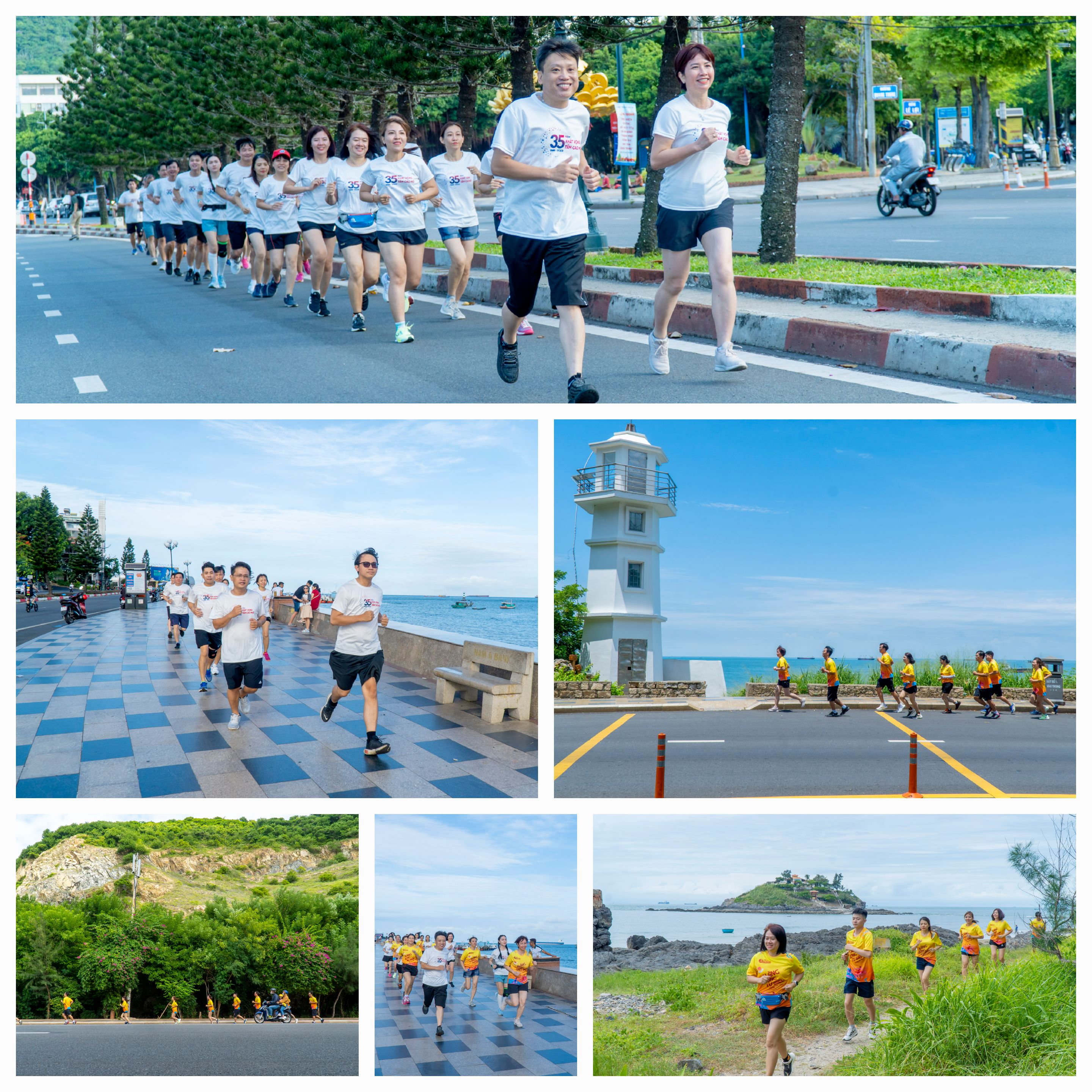 Cùng nhau tập luyện chậy những cung đường nên thơ của thành phố biển Vũng Tàu xinh đẹp.