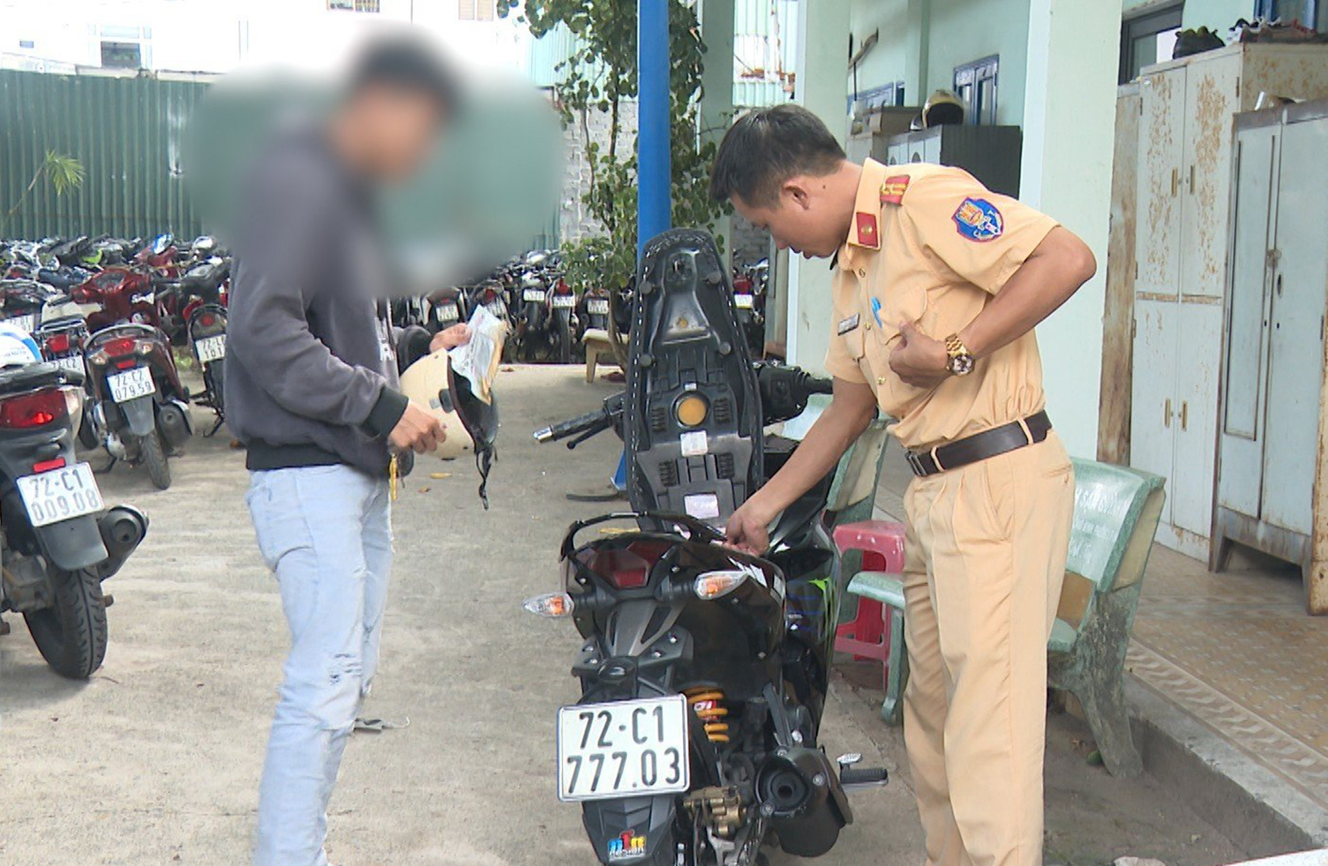 CSGT Công an TP.Vũng Tàu mới G. lên làm việc