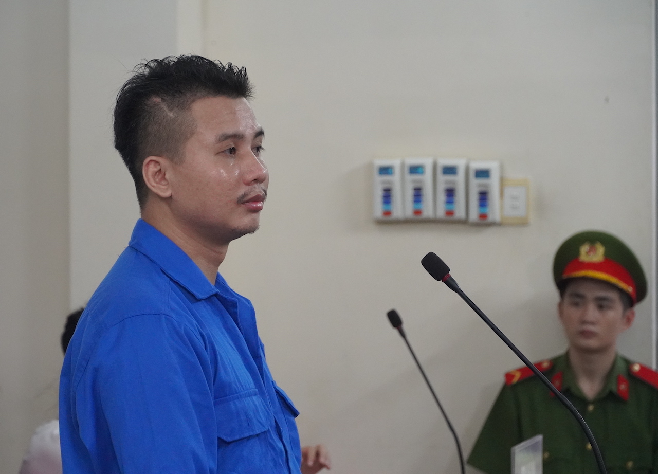Bị cáo Hoàng Đức Long tại phiên xét xử.