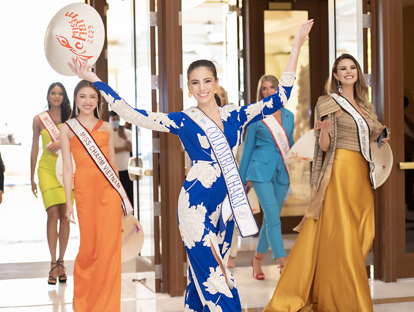 Thí sinh Miss Charm 2023 - Hoa hậu sắc đẹp quốc tế 2023 hội tụ tại The Grand Ho Tram Strip đầu tháng 2/2023.