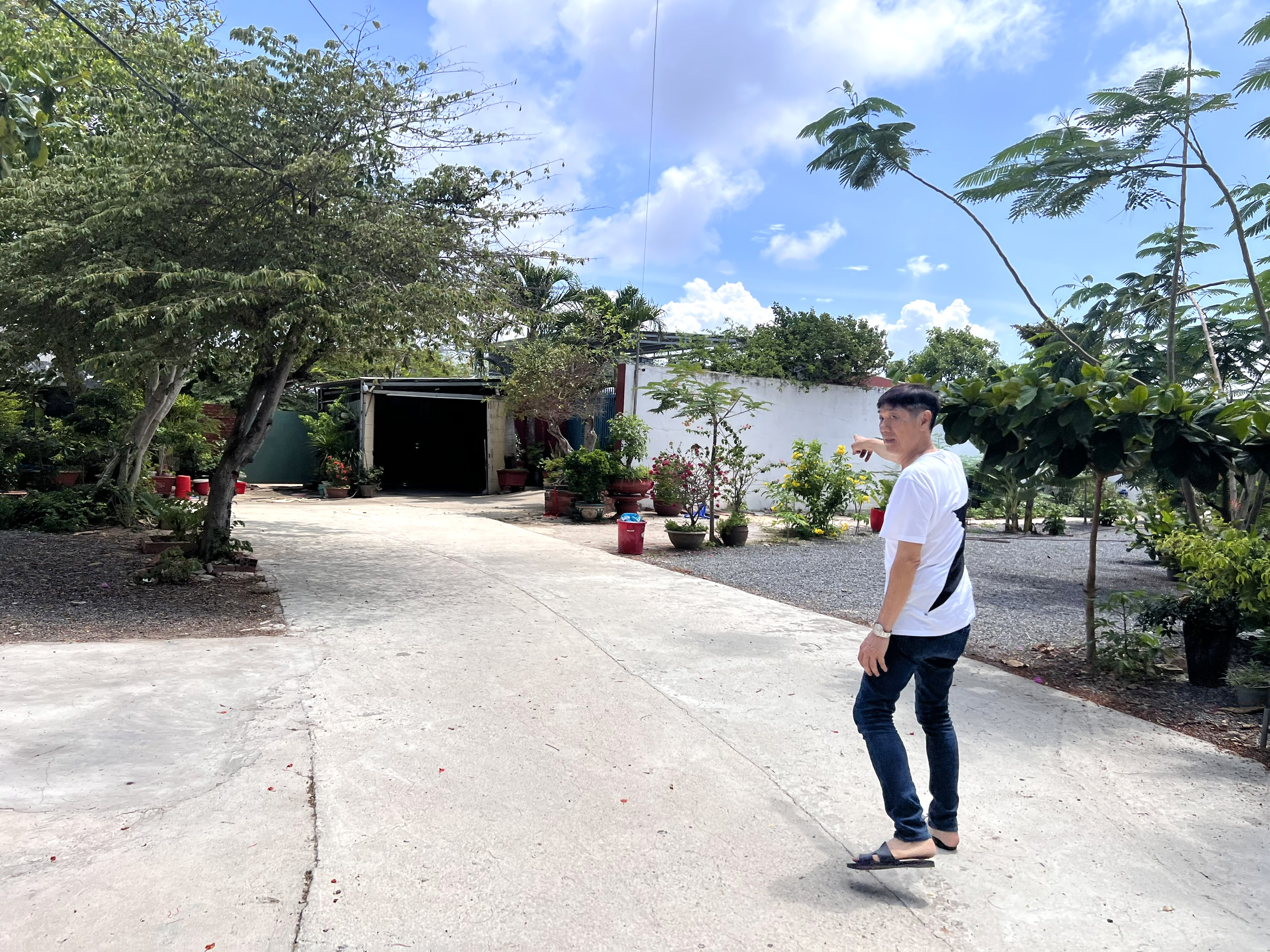 Phần đất tranh chấp của gia đình ông Phao nằm trong diện tích đất của Công ty Hoằng Long.