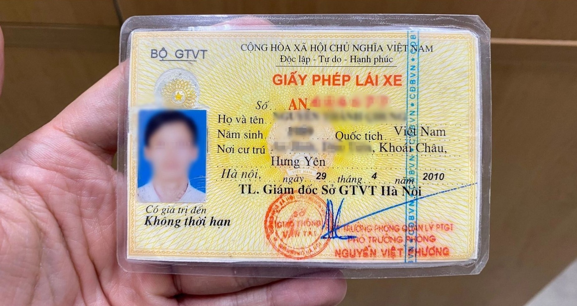 Loại bằng lái xe được đề xuất đổi.