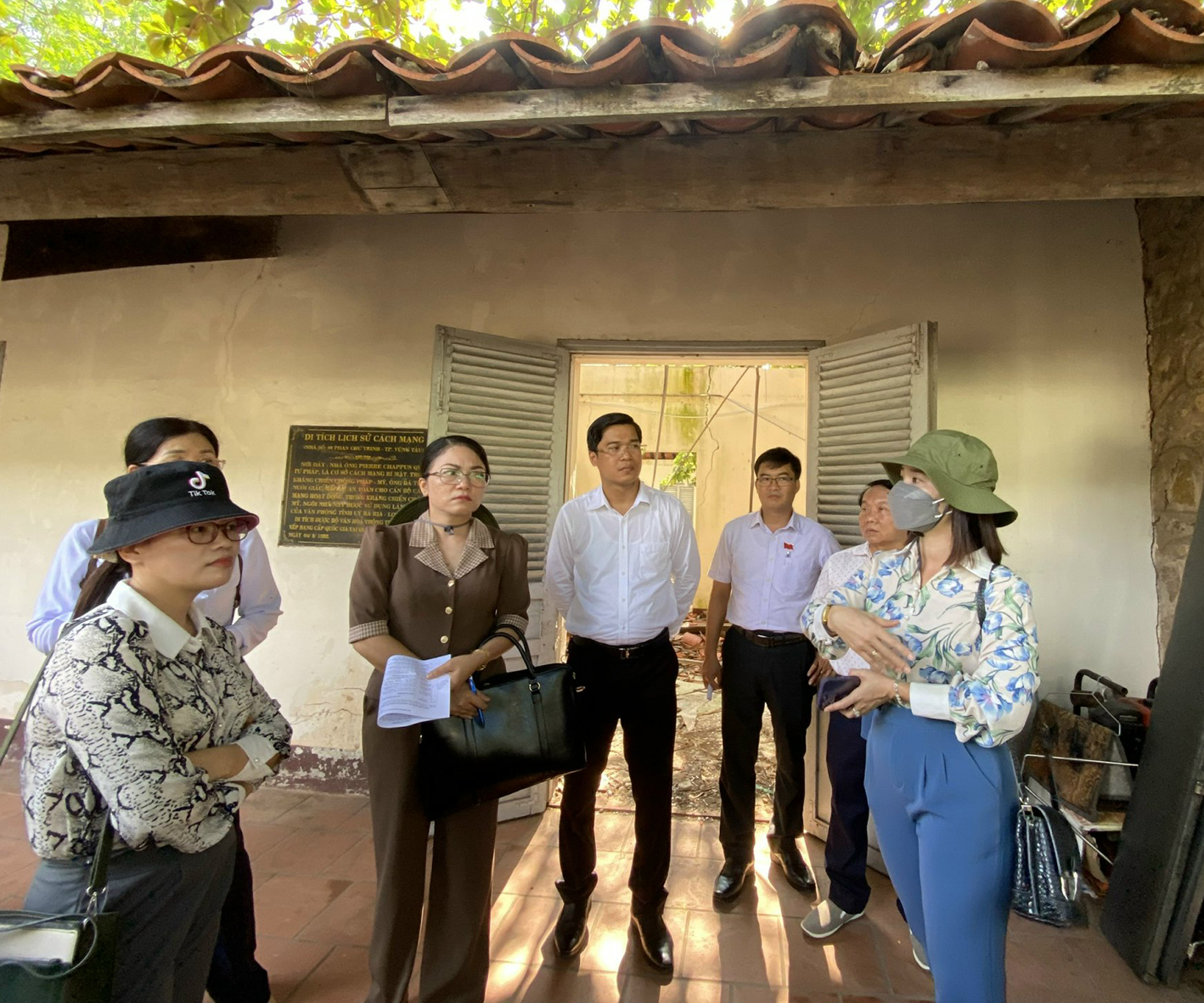 Đoàn giám sát Ban Văn hóa-Xã hội HĐND tỉnh khảo sát di tích nhà 86 Phan Chu Trinh, phường 2, TP.Vũng Tàu.