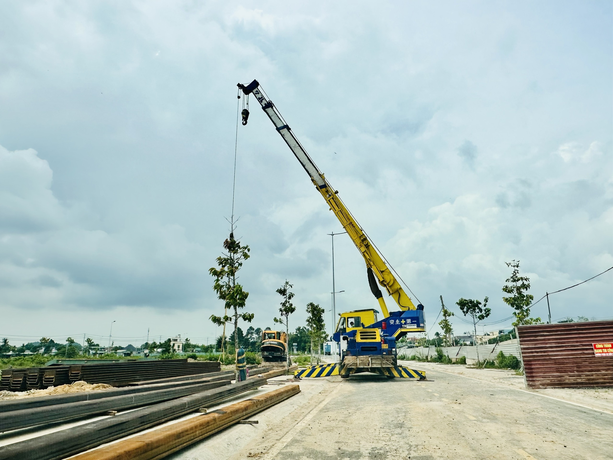 Công trình chợ đêm Xuyên Mộc đang được xây dựng.