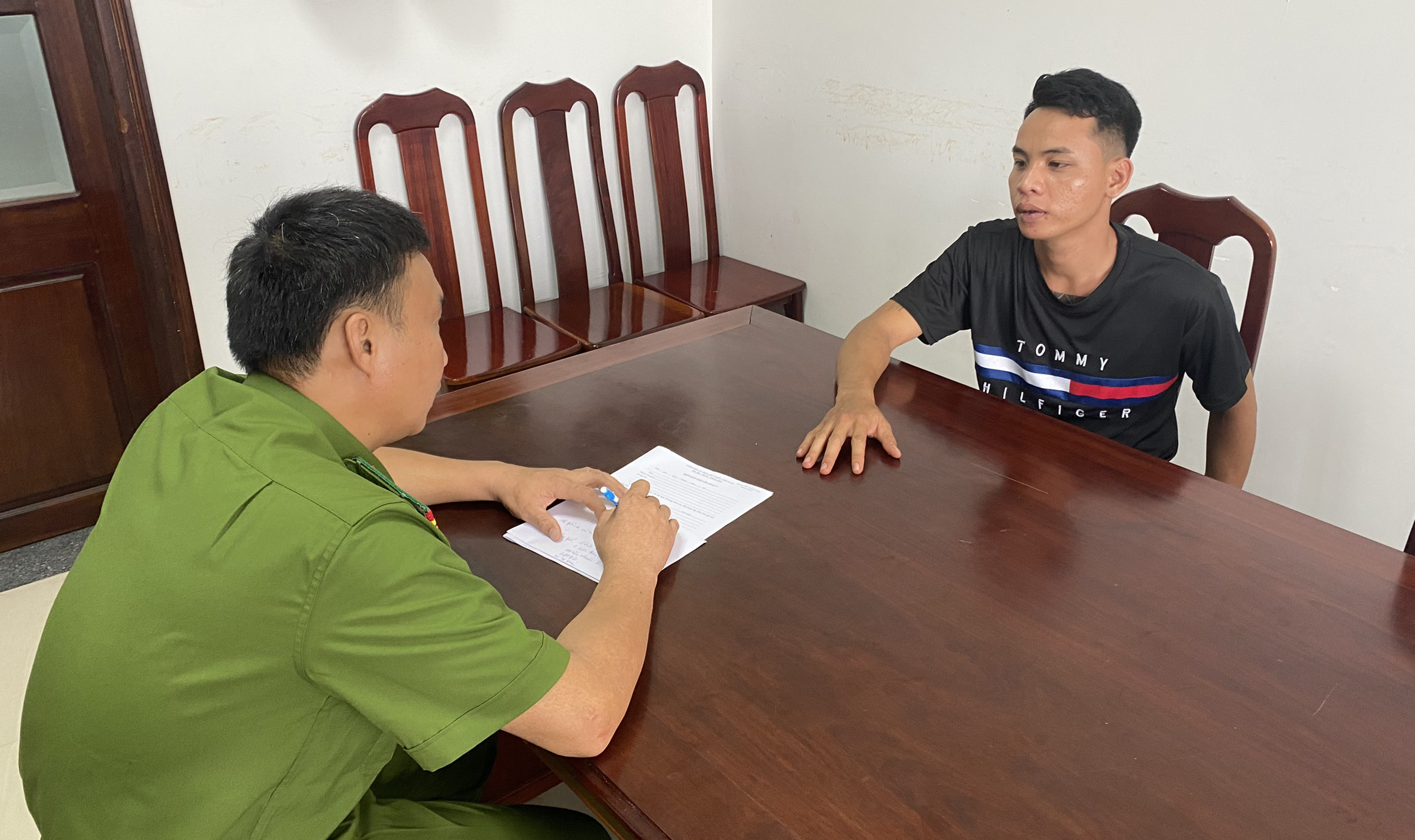 Cơ quan công an làm việc với đối tượng Thành