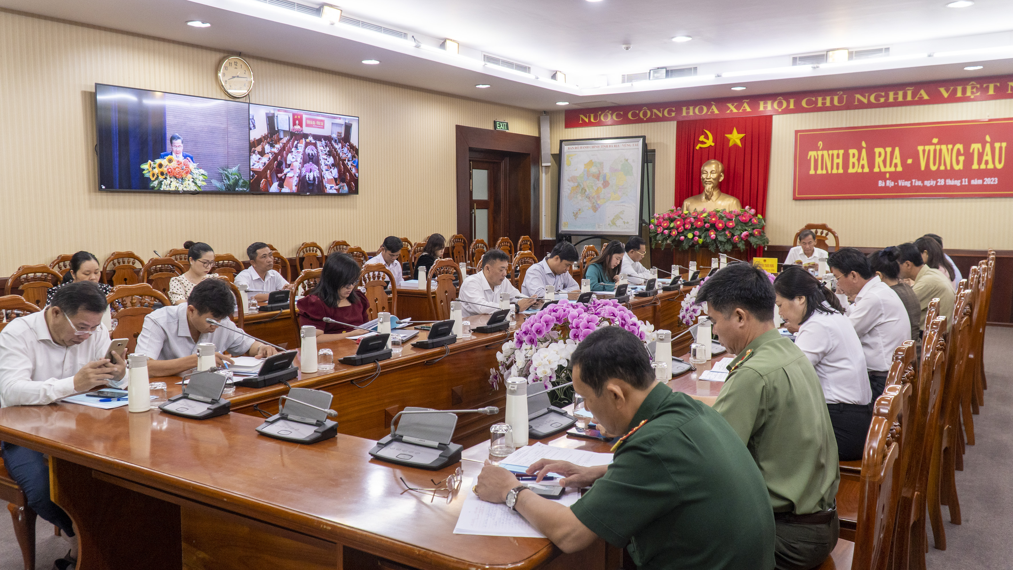 Các đại biểu dự hội nghị tại điểm cầu  tỉnh Bà Rịa - Vũng Tàu.