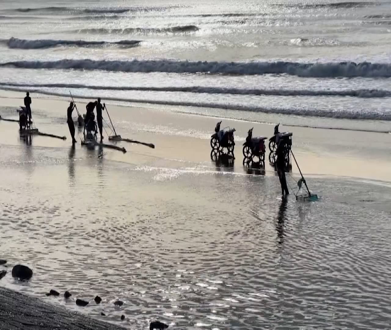 Những ngày qua, dọc các bãi biển ở TP.Vũng Tàu luôn nhộn nhịp cảnh các ngư dân đi cào ốc ruốc.