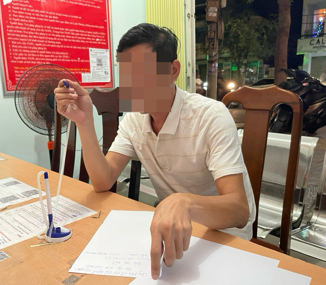 Ông T.P.tường trình tại cơ quan công an