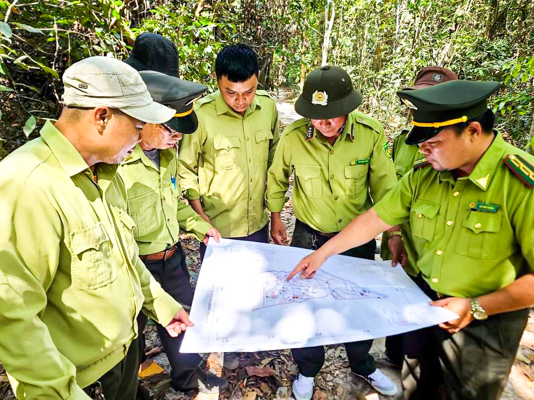 Hạt Kiểm lâm Xuyên Mộc kiểm tra PCCCR mùa khô năm 2022-2023 trên địa bàn  xã Bình Châu.