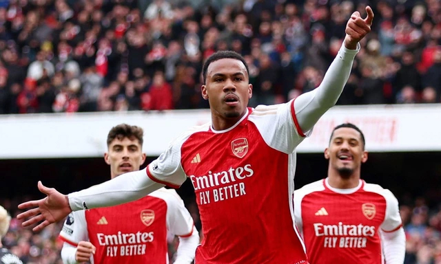 Gabriel đã ghi 2 bàn cho Arsenal ở trận thắng Palace, đều từ những quả phạt góc.