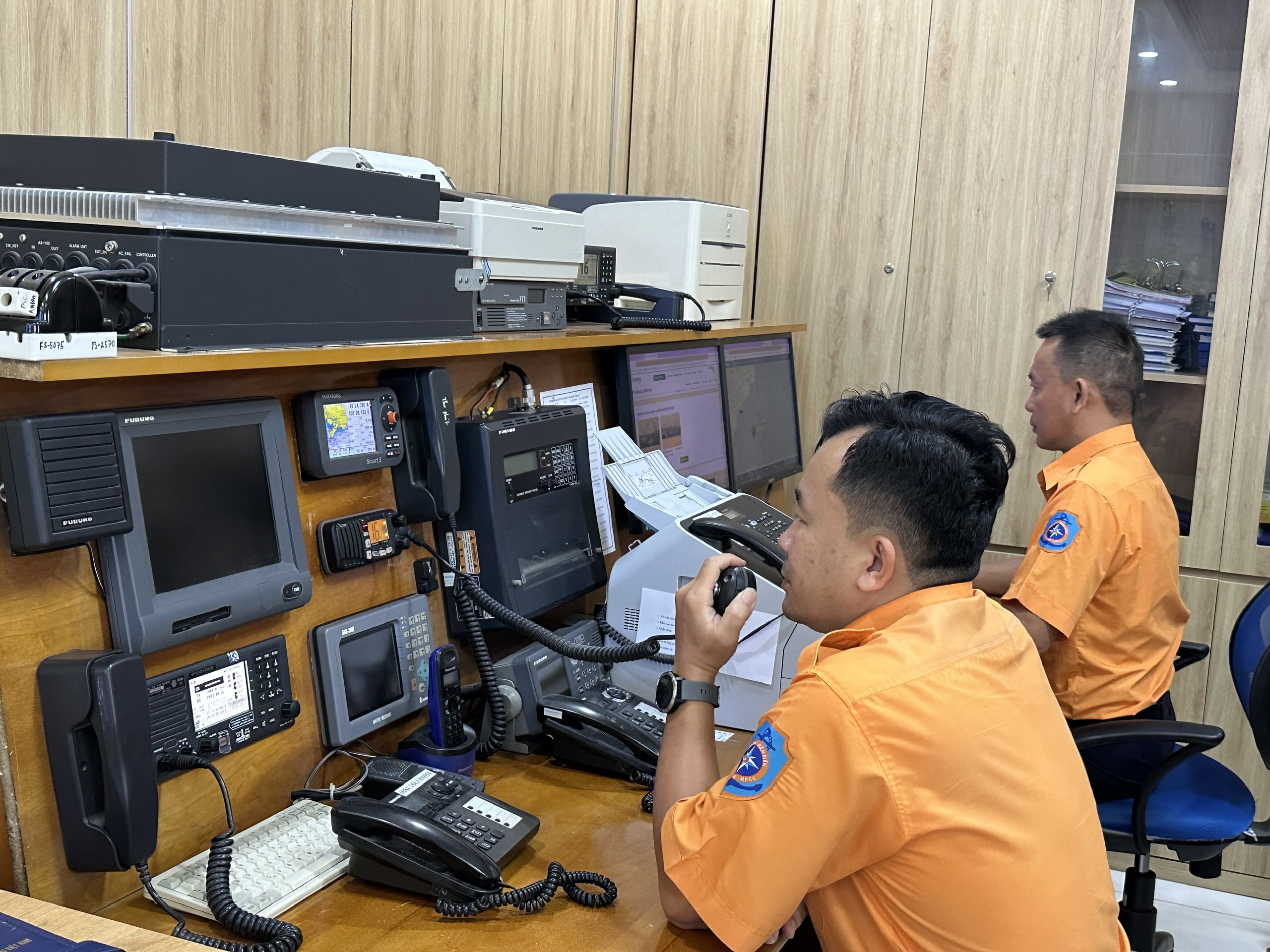 Trực tết 24/7 để tiếp nhận, xử lý kịp thời các thông tin sự cố trên biển tại Trung tâm Phối hợp tìm kiếm, cứu nạn hàng hải khu vực III