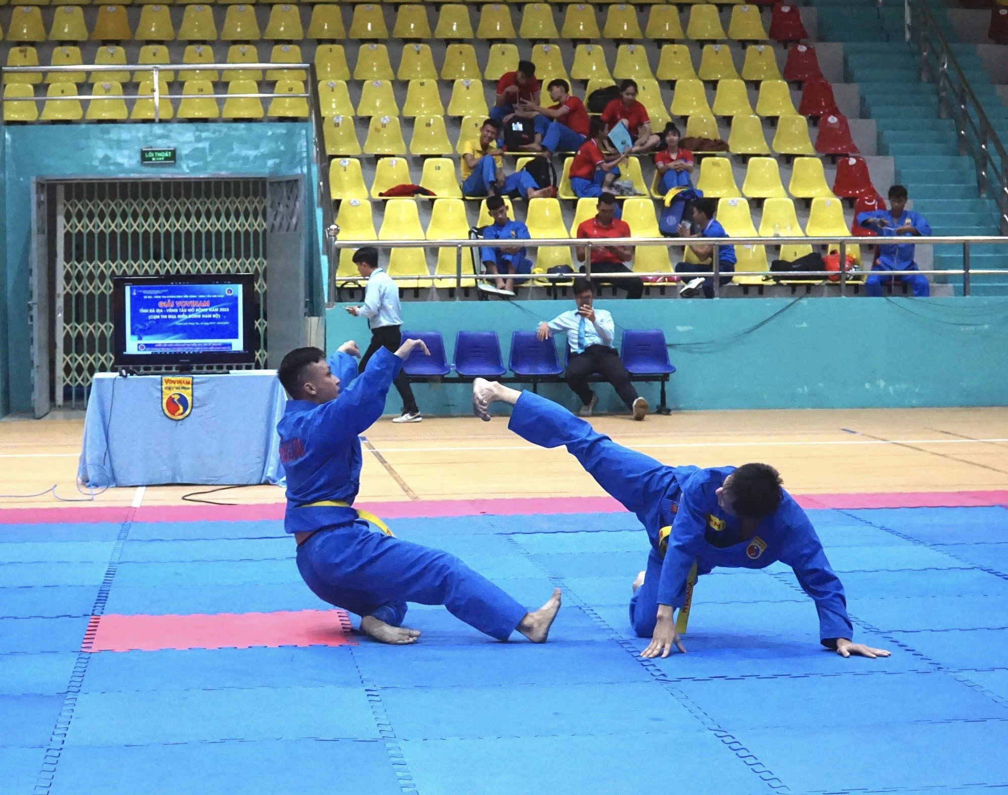 Năm 2024, ngành thể thao đạt 2 nhiệm vụ cơ bản xây dựng và phát triển TDTT cho mọi người và thể thao thành tích cao. Trong ảnh: VĐV thi đấu tại giải Vovinam tỉnh mở rộng năm 2023.