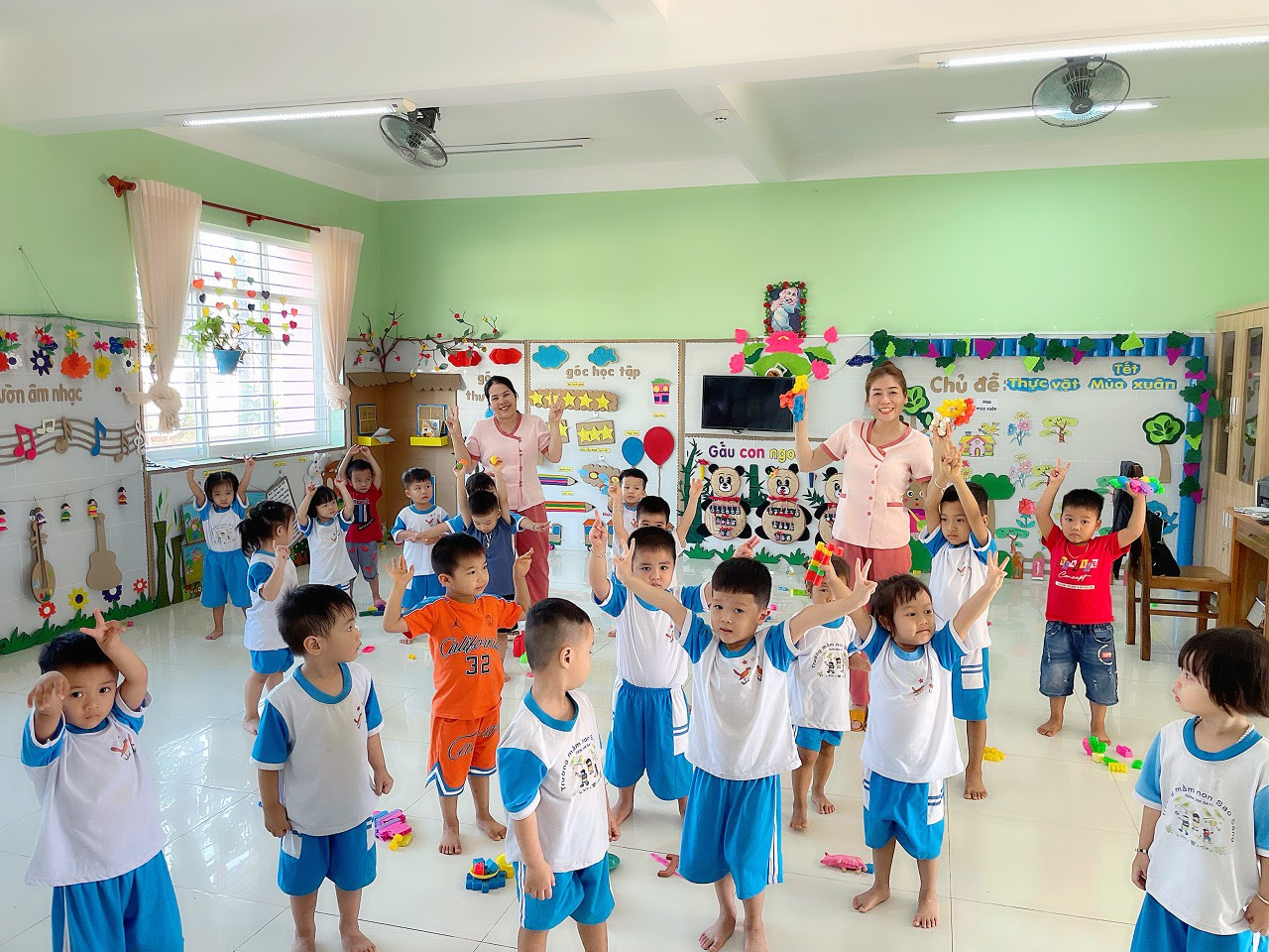 Những tiết học vui tươi của cô trò Trường MN Sao Sáng (huyện Châu Đức).