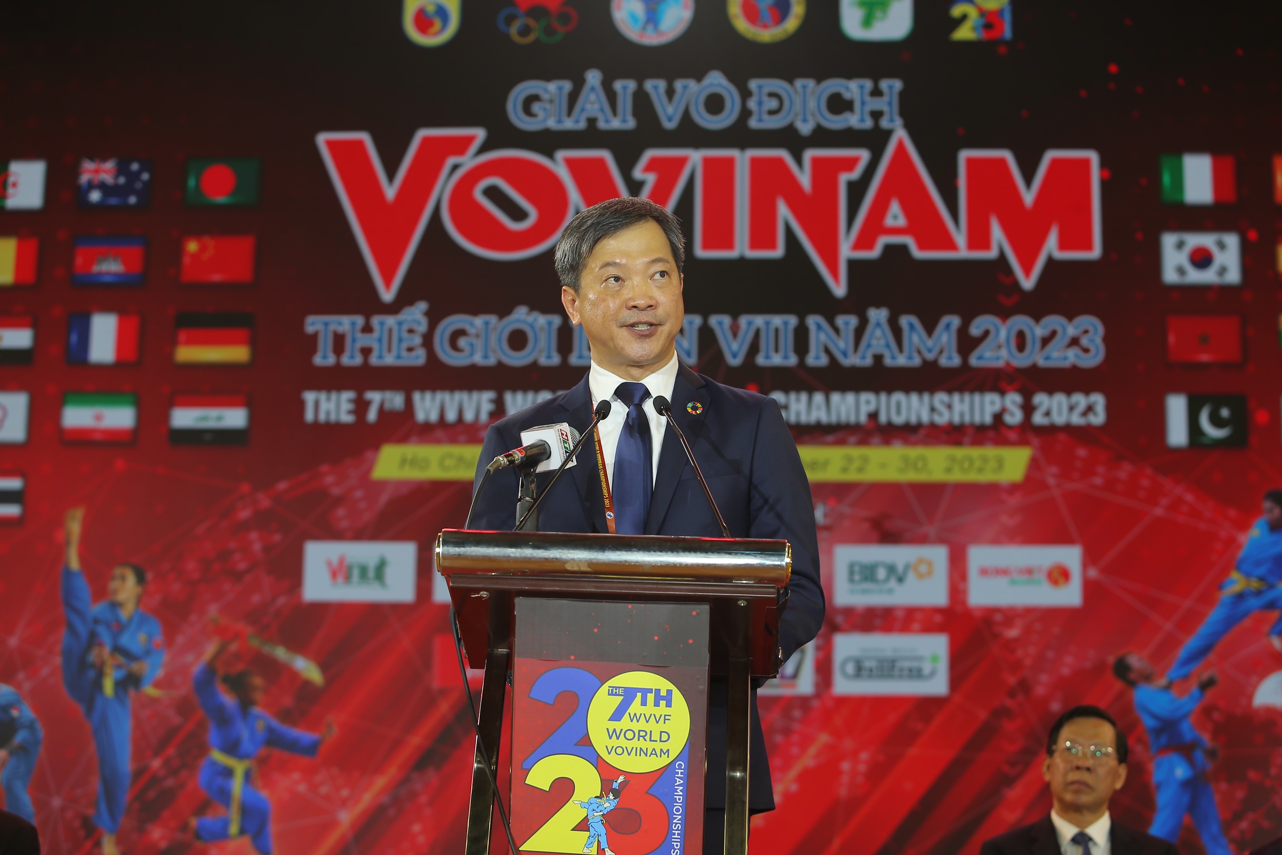 Tiến sĩ Mai Hữu Tín, Chủ tịch Liên đoàn Vovinam thế giới. Ảnh: LONG GIANG