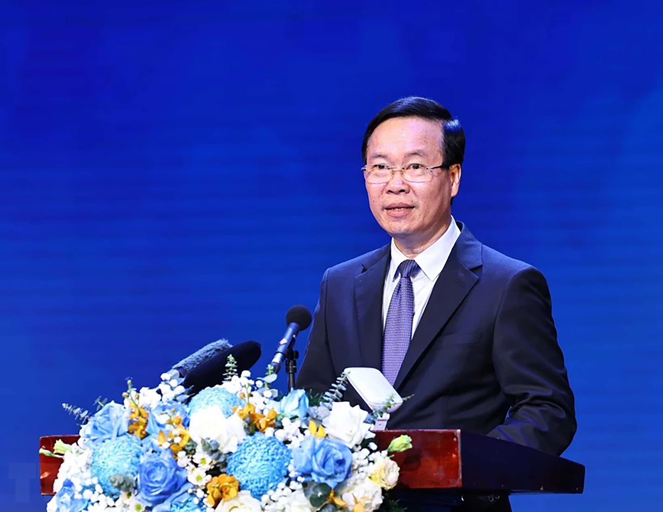 Chủ tịch nước Võ Văn Thưởng phát biểu tại Chương trình Tôn vinh Thầy thuốc Việt Nam và trao giải cuộc thi viết “Sự hy sinh thầm lặng” lần thứ 6.