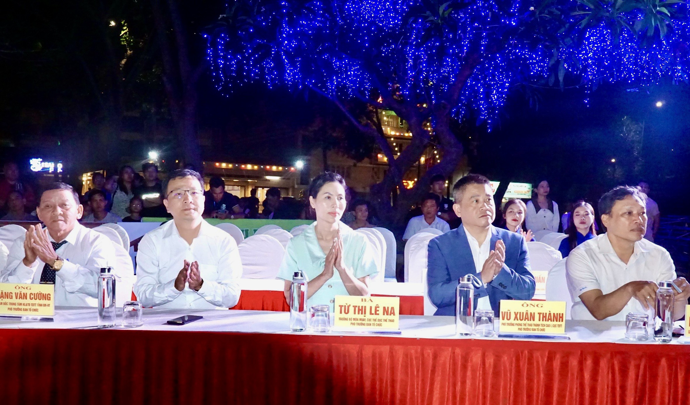 Lãnh đạo Cục TDTT, lãnh đạo bộ môn muay tham dự lễ khai mạc.