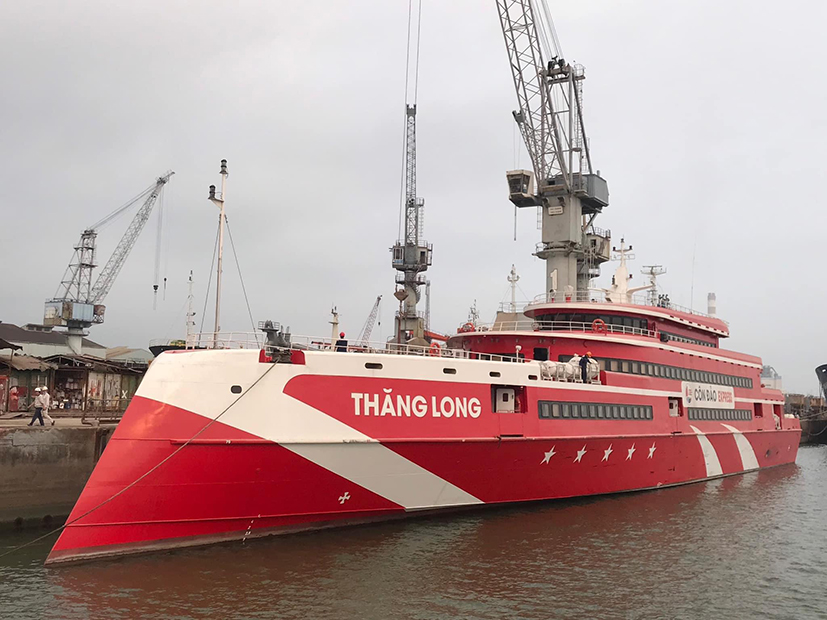 Tàu cao tốc Thăng Long có tổng sức chở 1.017 khách sẽ đi vào hoạt động tuyến Vũng Tàu - Côn Đảo từ ngày 9/3.