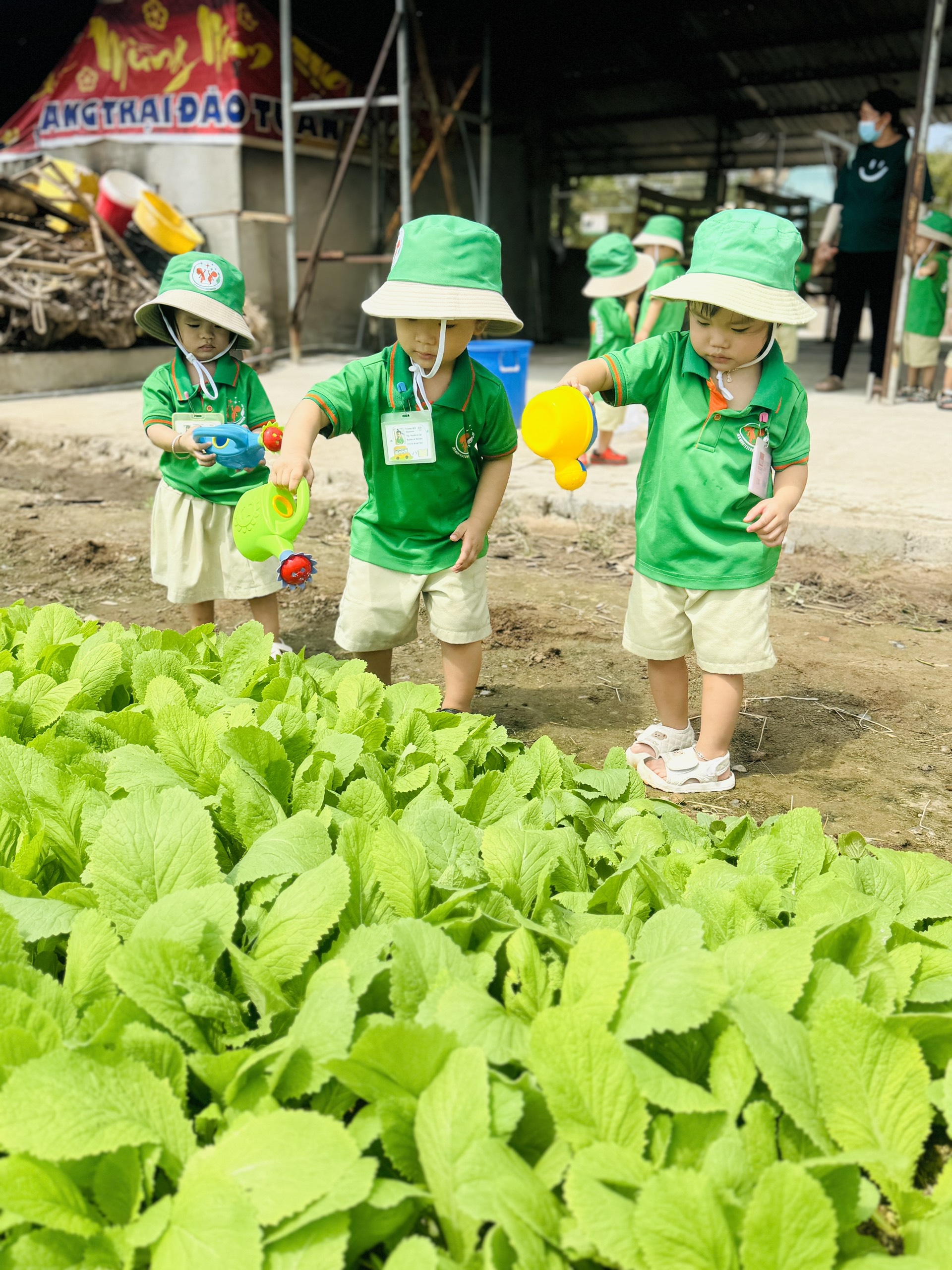 Những em bé trải nghiệm hoạt động 