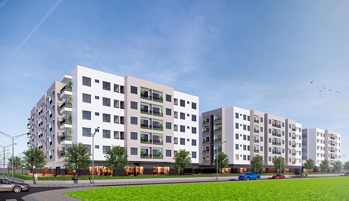 Phối cảnh chung cư NOXH dự án Lan Anh 7.