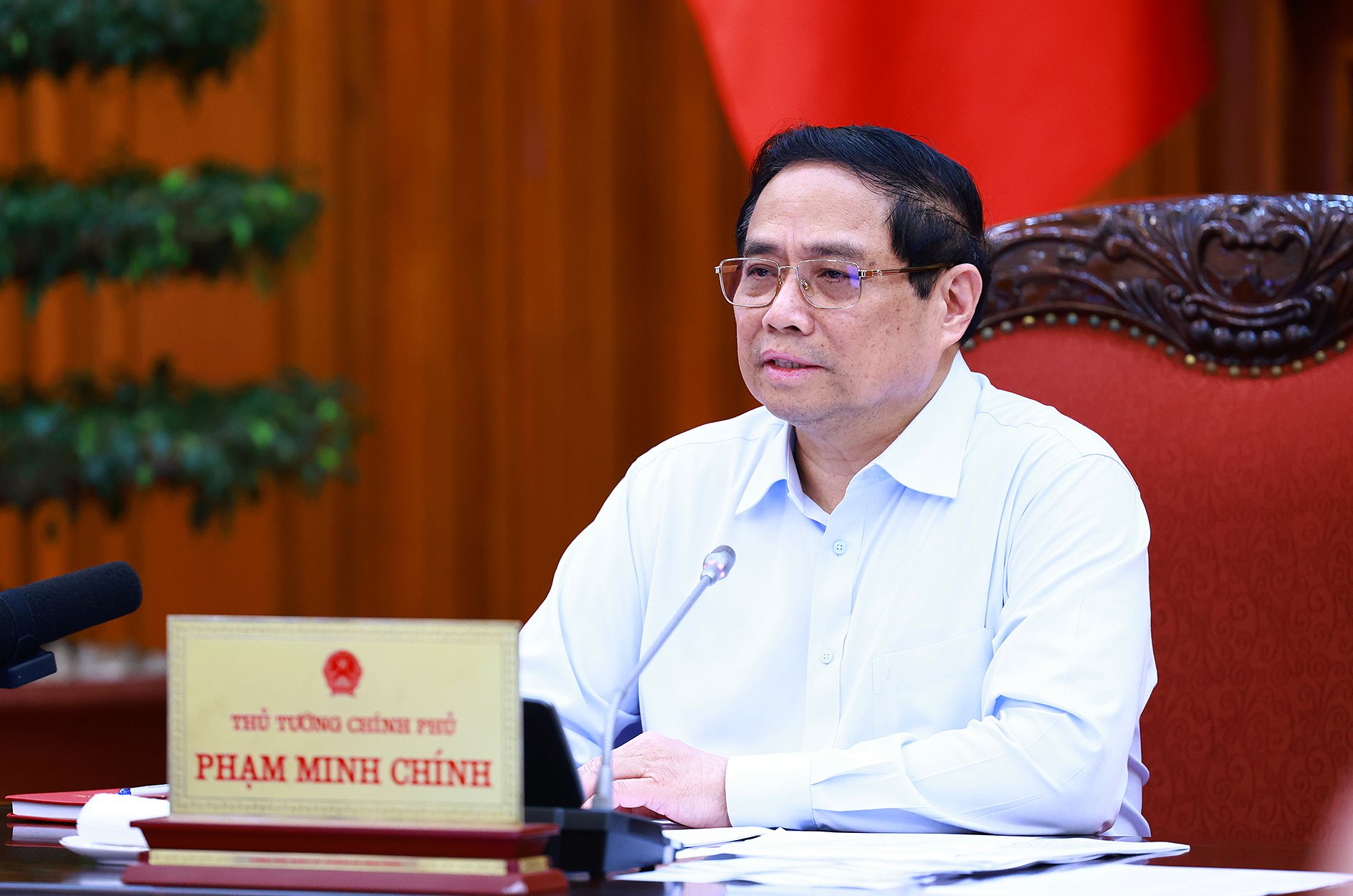 Thủ tướng Phạm Minh Chính chủ trì cuộc họp.