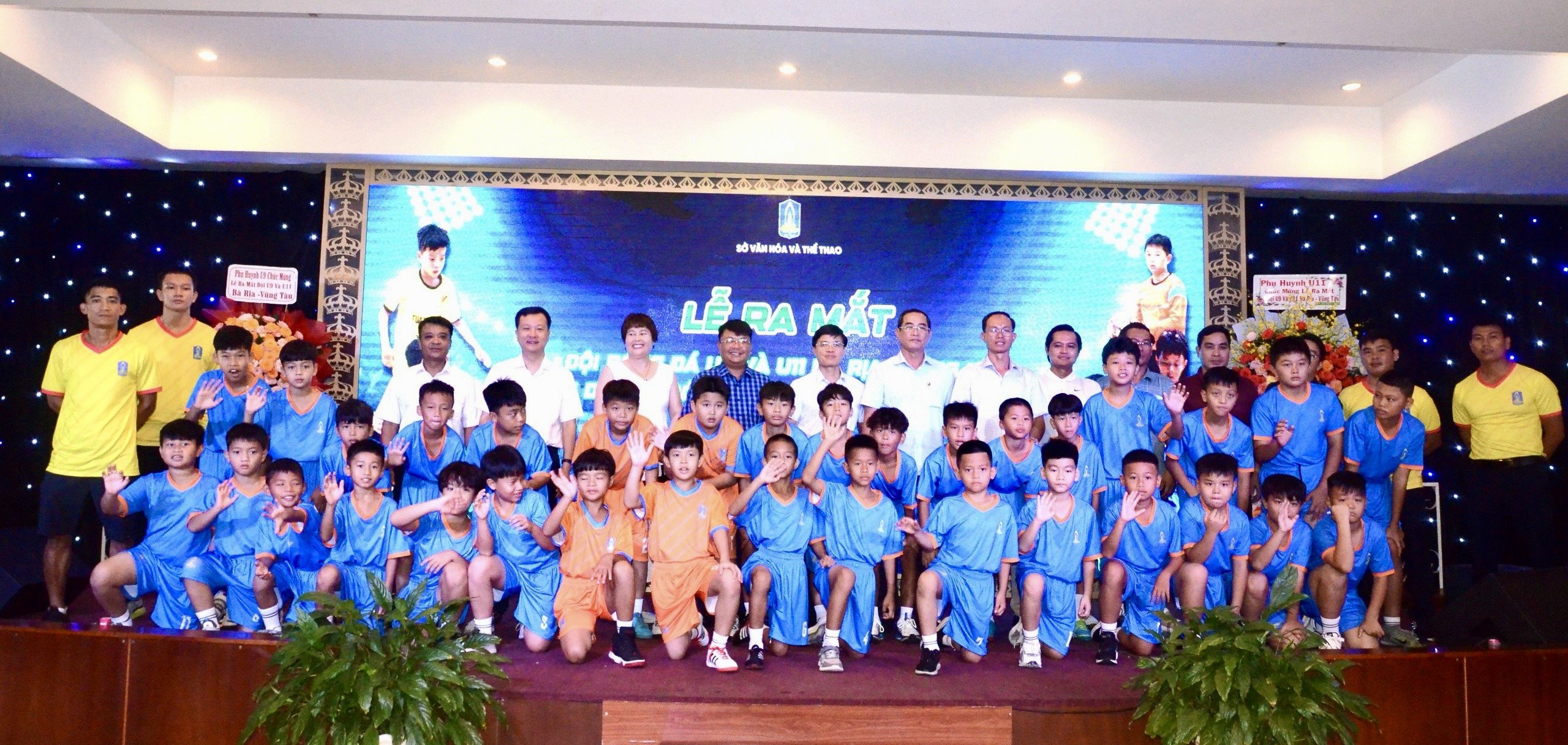 Hai đội bóng U9 và U11 Bà Rịa - Vũng Tàu ra mắt tham dự gia bóng đá nhi đồng toàn quốc năm 2024.