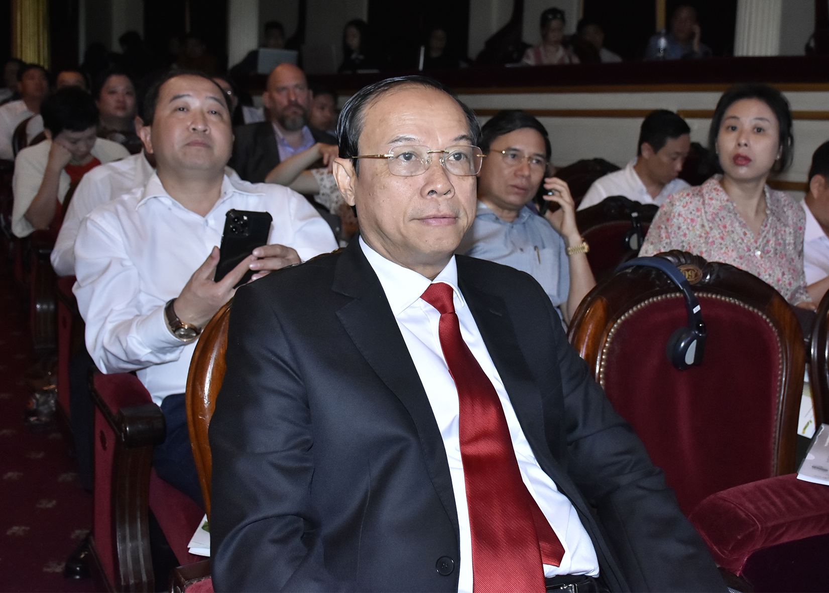 Ông Nguyễn Văn Thọ, Chủ tịch UBND tỉnh dự lễ công bố Chỉ số PCI và PGI năm 2023 tại Hà Nội.