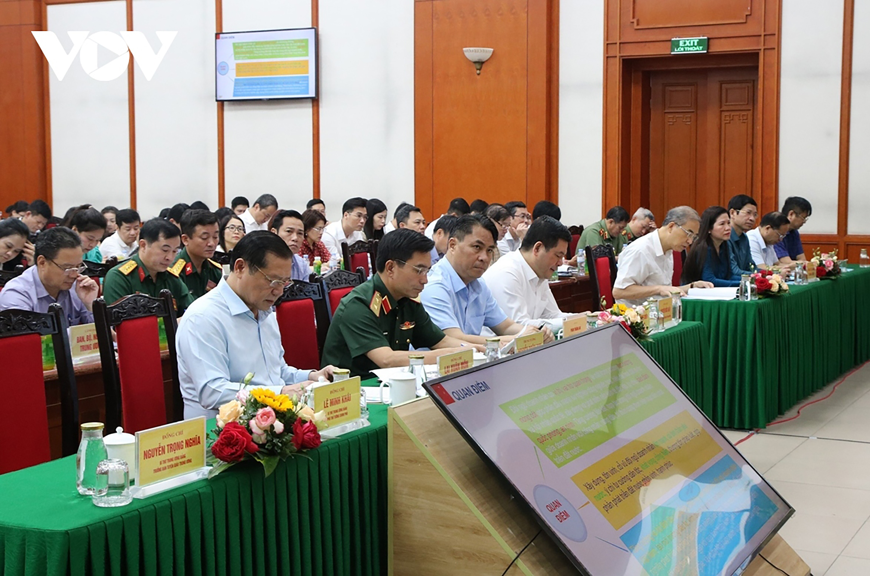 Các đại biểu tham dự tại điểm cầu chính tại TP. Hà Nội. Ảnh: VOV