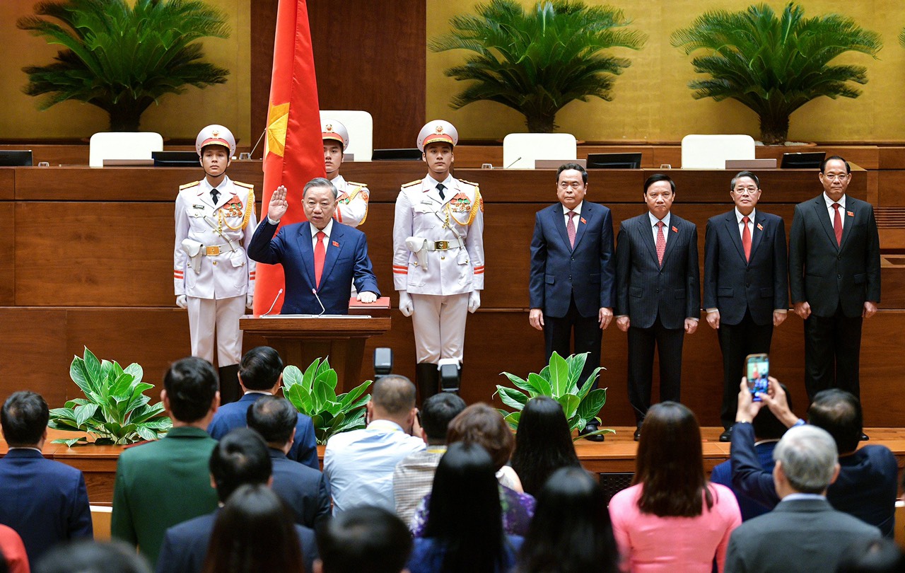 Chủ tịch nước Tô Lâm tuyên thệ.