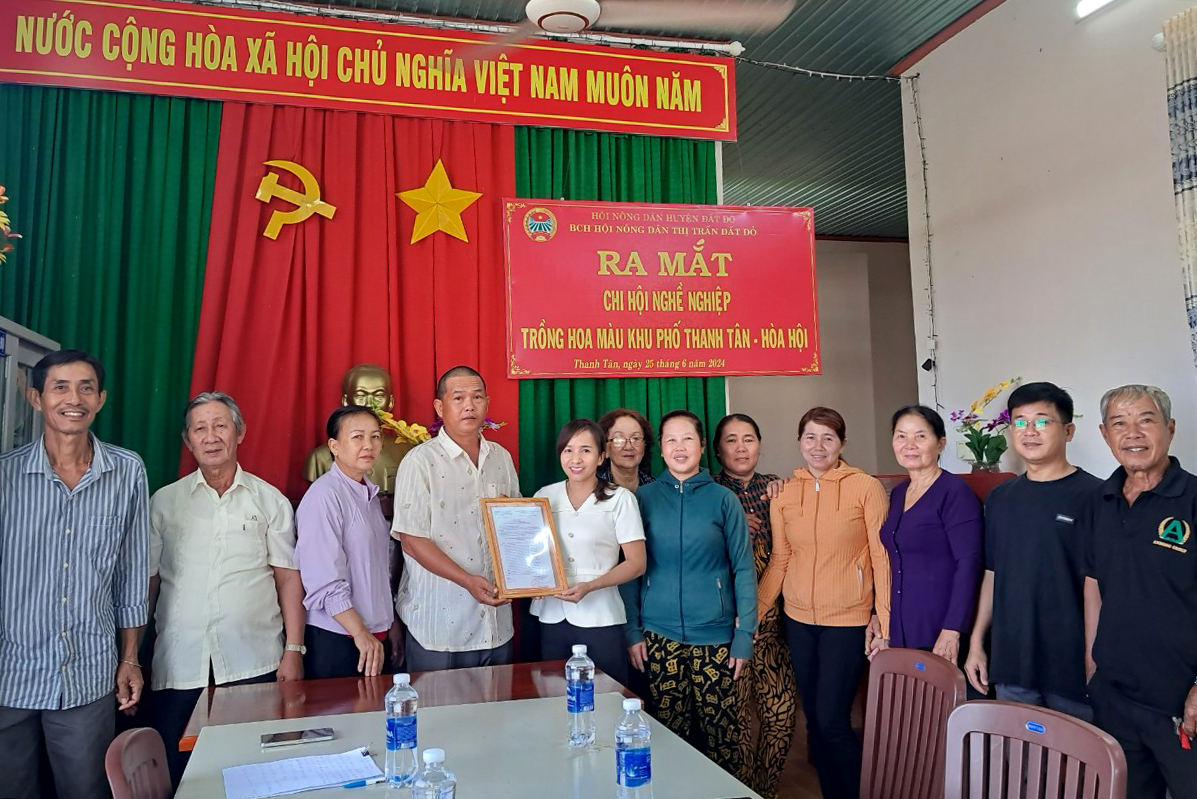 Chi hội nghề nghiệp hoa màu KP.Thanh Tân - Hòa Hội ra mắt.