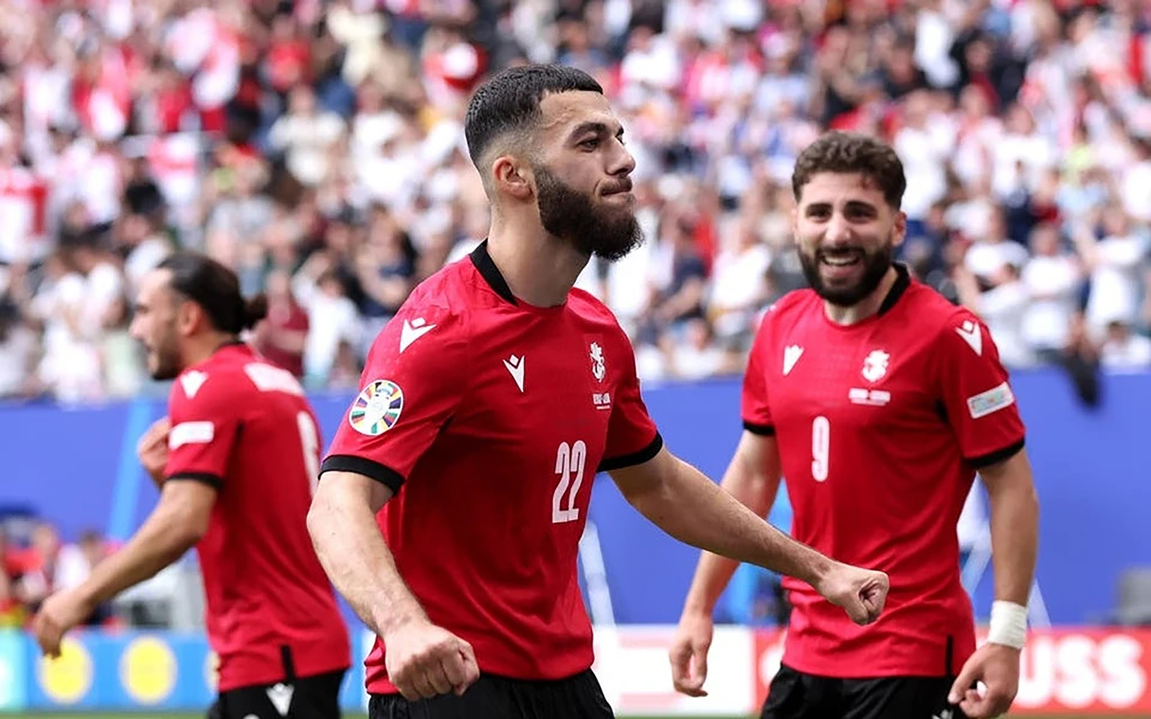 Tiền đạo Georges Mikautadze đang dẫn đầu danh sách Vua phá lưới EURO 2024 với 3 bàn.