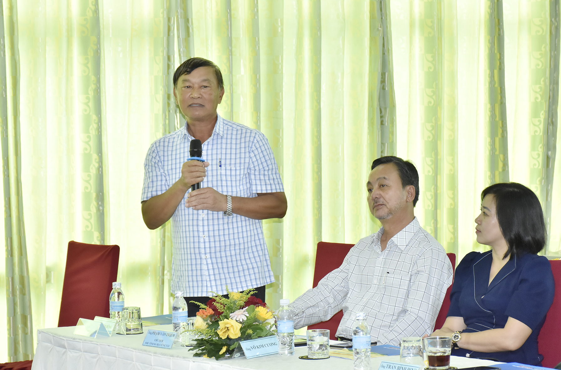 Ông Phan Đức Hiền, Chủ tịch Hội Nhà báo tỉnh khẳng định truyền thông hết sức ủng hộ và mạnh dạn tuyên truyền đồng thuận khi dự án có cơ sở phát lý đúng và chứng minh bằng căn cứ khoa học tác động môi trường từ những tổ chức uy tín.