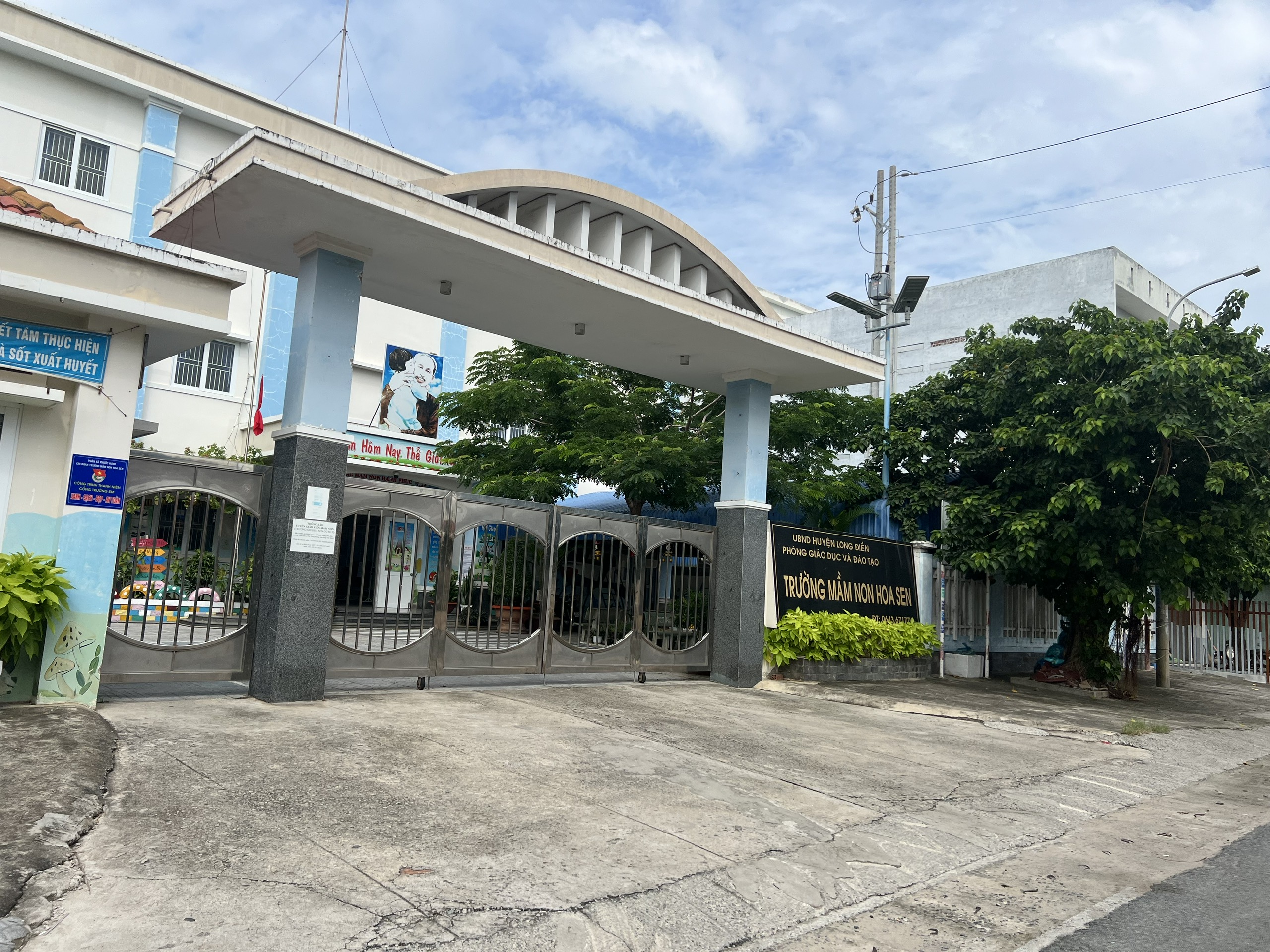 Trường MN Hoa Sen (xã Phước Hưng, huyện Long Điền) nơi bà Trương Thị Phúc từng làm việc.