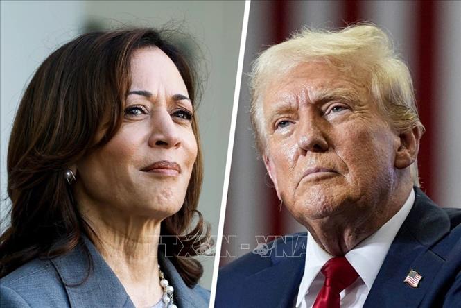 Phó Tổng thống Mỹ Kamala Harris (trái) và cựu Tổng thống Donald Trump.