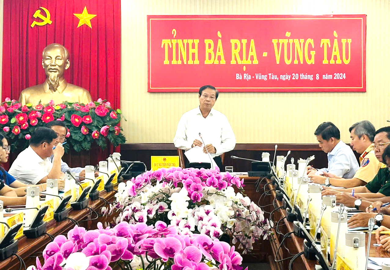 Ông Nguyễn Văn Thọ, Chủ tịch UBND tỉnh phát biểu chỉ đạo tại cuộc họp.