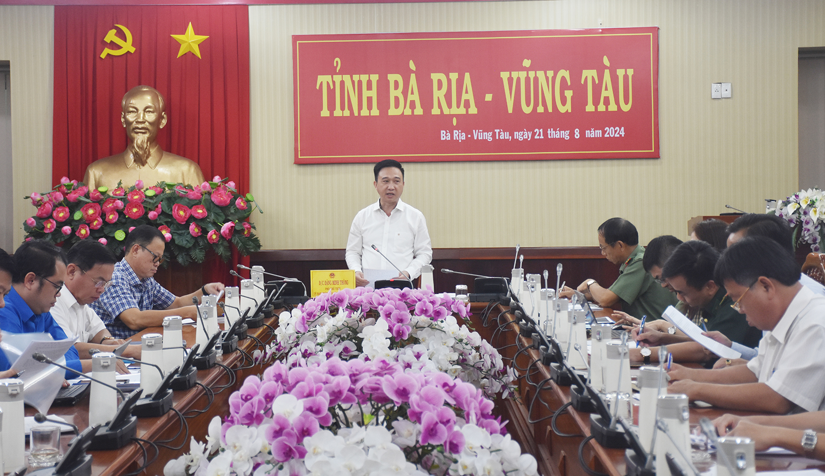 Ông Đặng Minh Thông, Phó Chủ tịch UBND tỉnh, Trưởng Ban Chỉ đạo 138 tỉnh dự và chỉ đạo hội nghị.