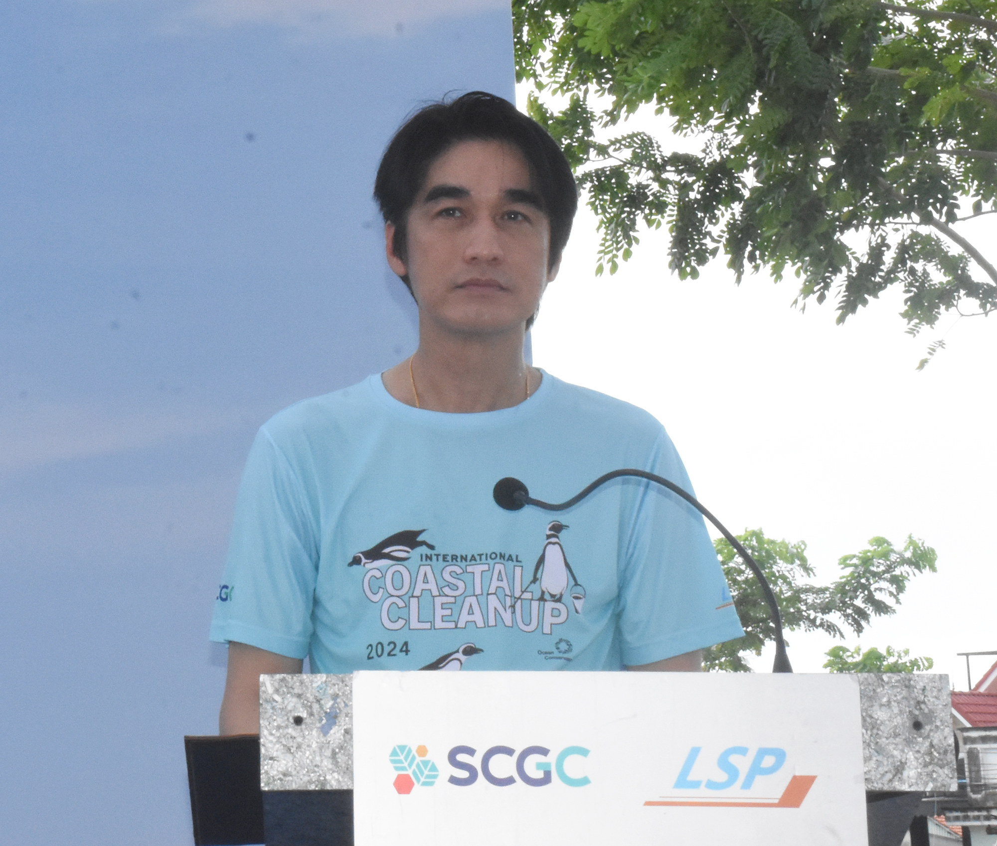 Ông Piboon Sirinantanakul, Phó Tổng Giám đốc kiêm Giám đốc sản xuất LSP phát biểu tại lễ ra quân