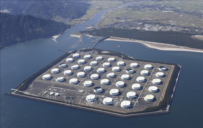 Kho dự trữ dầu quốc gia Shibushi ở quận Kagoshima, Nhật Bản.