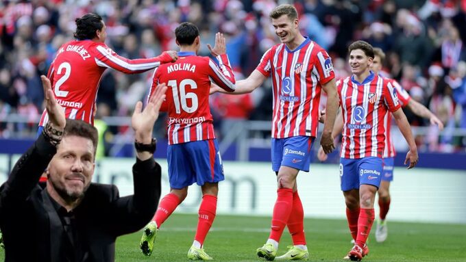 Atletico của HLV Simeone đang trở thành ứng cử viên thực sự trong cuộc đua vô địch La Liga 2024/25.