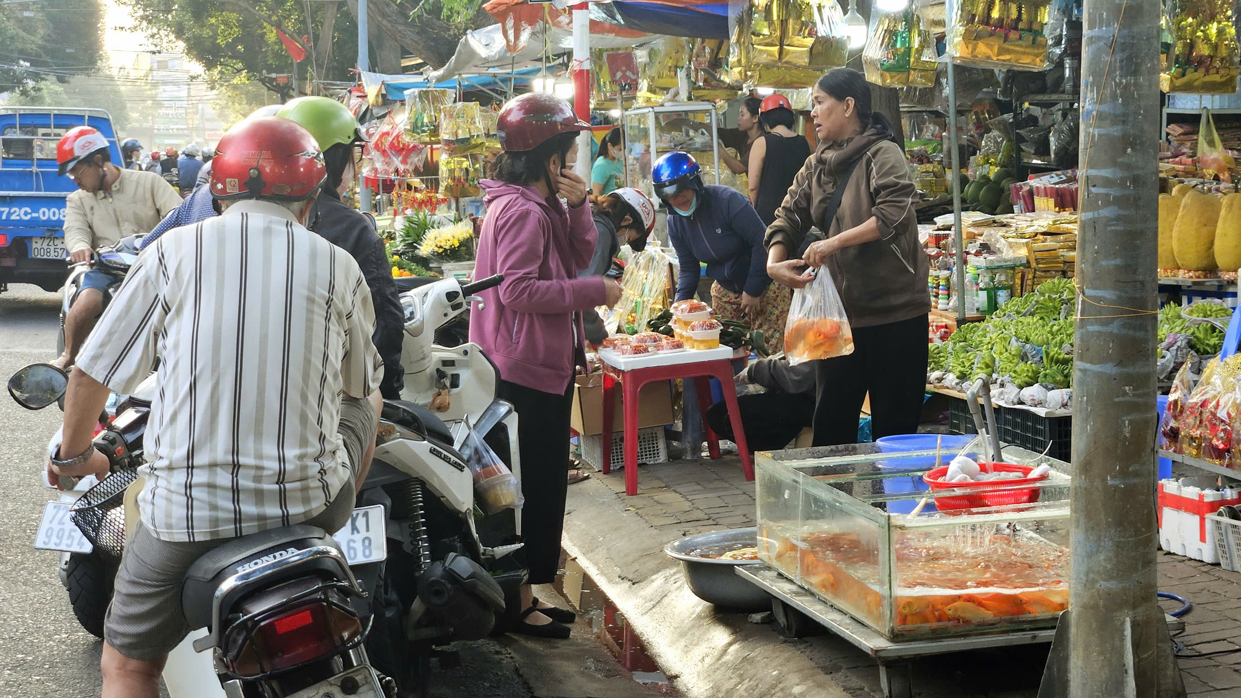 Năm nay cá chép loại nhỏ được nhiều người lựa chọn vì giá thành rẻ