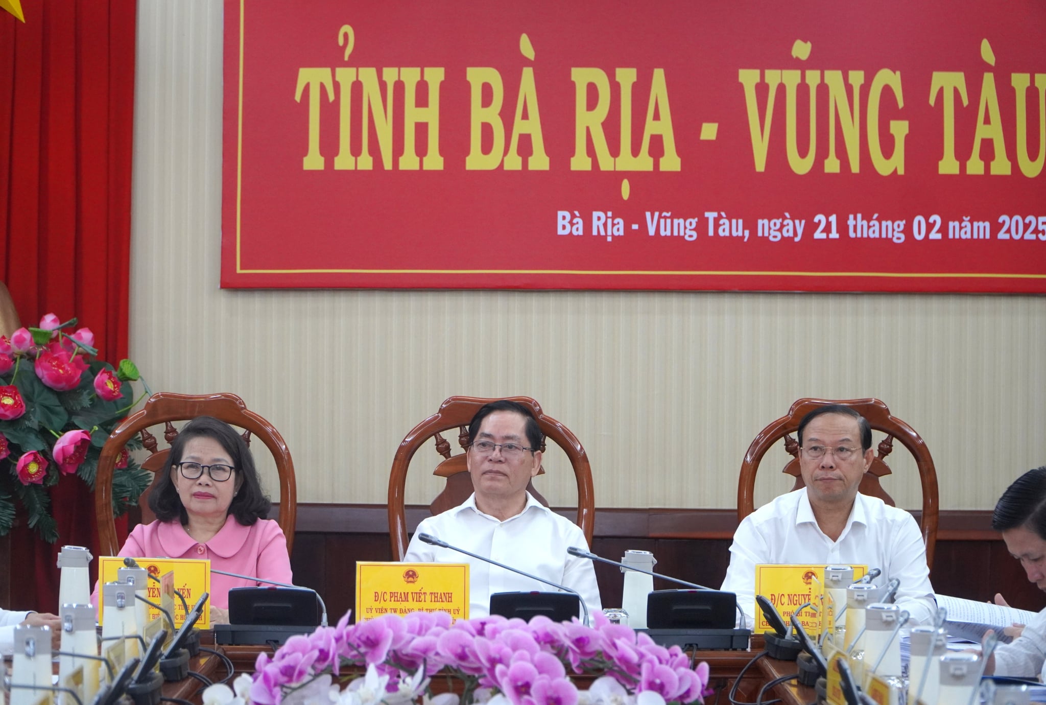 Thường trực Tỉnh ủy tham dự tại điểm cầu tỉnh Bà Rịa-Vũng Tàu.