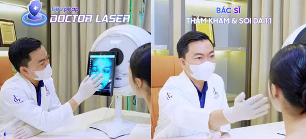 Khách hàng đến với LG Clinic sẽ được bác sĩ trực tiếp thăm khám tình trạng da và lên phác đồ điều trị riêng biệt