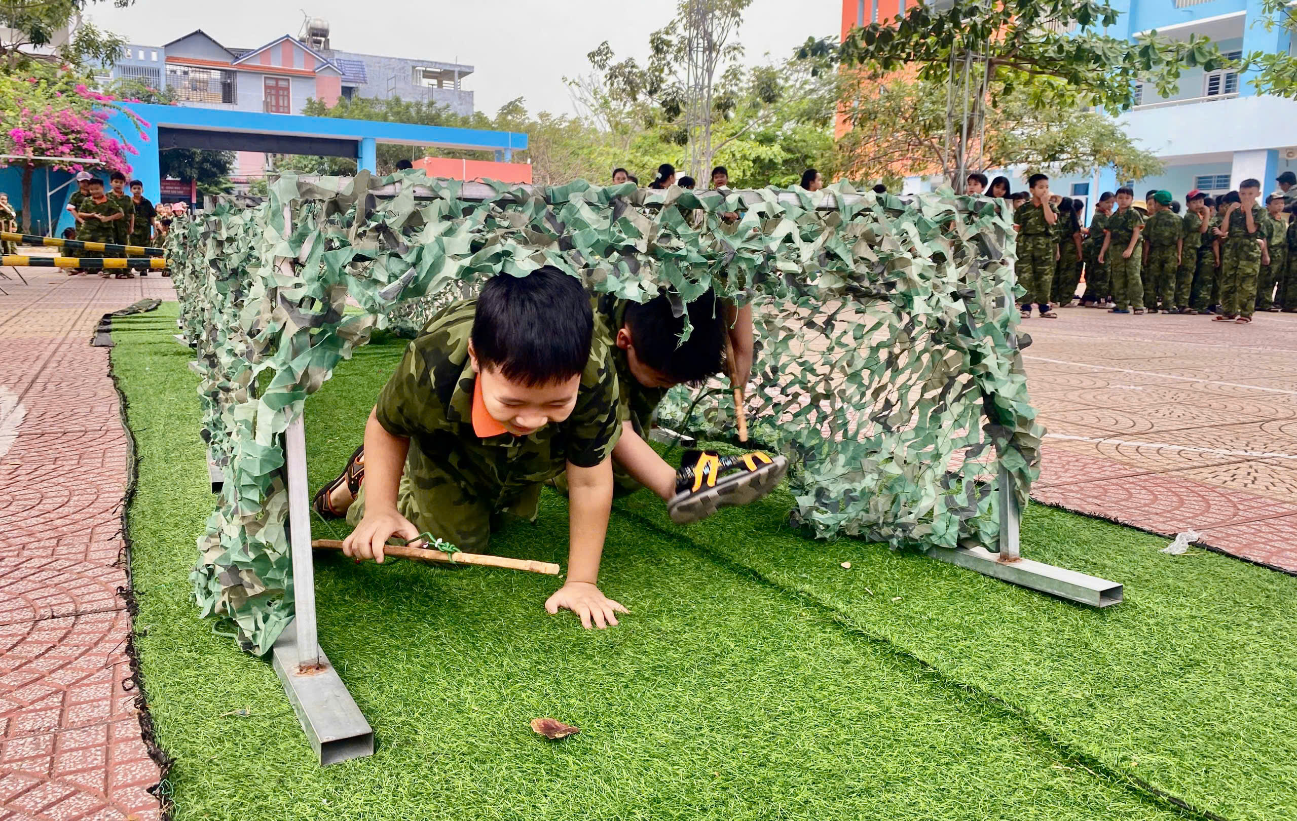Các em học sinh được trải nghiệm nhiều hoạt động tại chương trình 