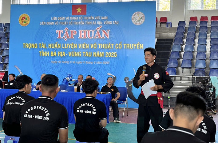 Học viên được phổ biến kiến thức về chuyên môn võ cổ truyền.