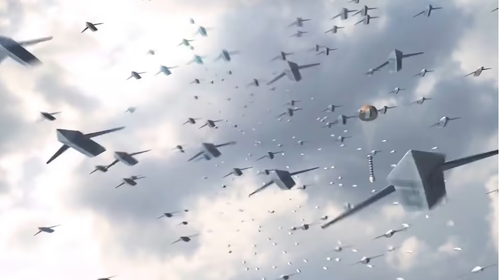 Bản vẽ ý tưởng từ Phòng nghiên cứu Không quân Mỹ mô tả một đàn UAV mà lực lượng này có thể triển khai trong tương lai.