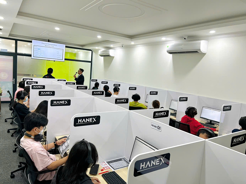 Phòng thi IELTS trên máy tính tại HANEX.